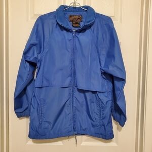 Vintage Eddie Bauer Blue Nylon Windbreaker Jacket Sz S